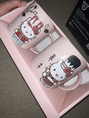 Blue Sky Hello Kitty Christmas NutCracker mug set