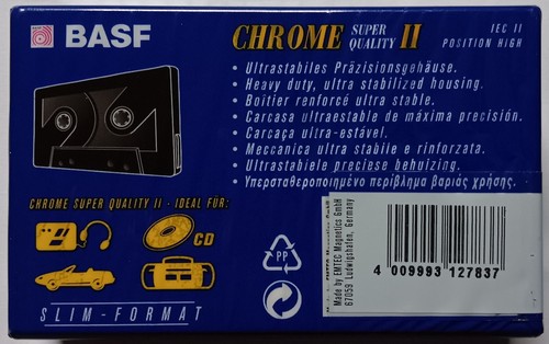NEU, 2x BASF Musikkassette, Chrome Super Quality II (Typ II/IEC II), 90 Min. - Picture 2 of 3