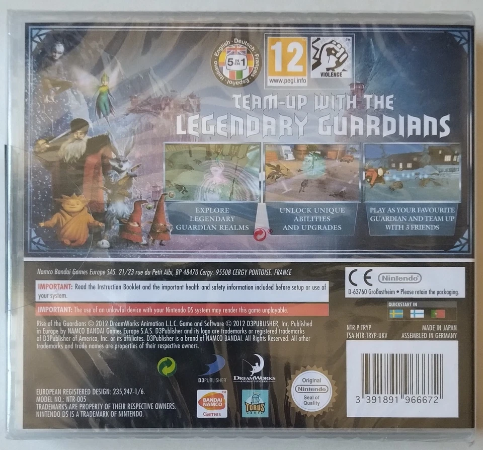 Rise of the Guardians Nintendo DS New Sealed - Image 2 of 2