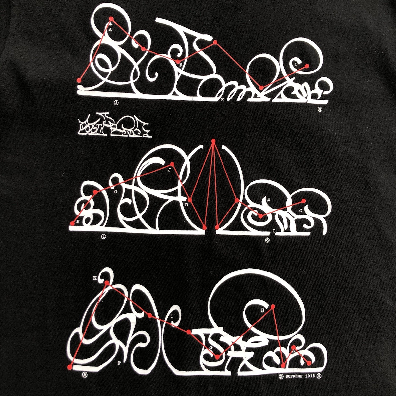 Supreme System 2018 Geometric Script Graphic T-Sh… - image 5
