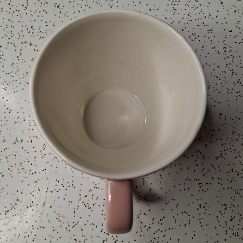 Starbucks 2006 Pink Floral Lilys & Hearts Embossed 12 oz Coffee Tea Cup Mug - Picture 4 of 6