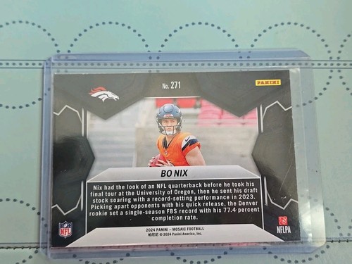 2024 Panini Mosaic #271 Bo Nix - Picture 2 of 3