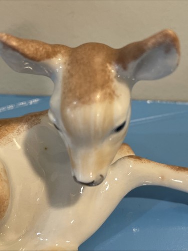 Vtg Lomonosov Verbilki Fawn Deer Laying Figurine Porcelain Russia USSR Numbered - Picture 2 of 12