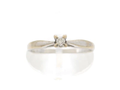 Größe 52 Ring 585 GOLD 14 Karat Weißgold diamond Diamant anello oro G2076/26 - Bild 1 von 4