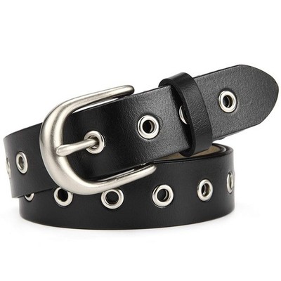 Leather Belt for Women Girls Waist Belt Alloy Buckle 1.1 Inches Width Adjustable