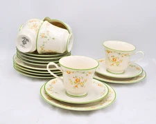 Noritake 7210 Debut - Tea Cups, Saucers, Plates Fine Bone China 18pcs
