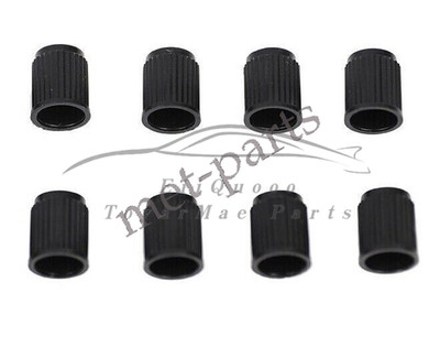 8X BLACK Plastic Tire Valves Air Dust Cover Stem Caps for Wheel Car SUV Bike 