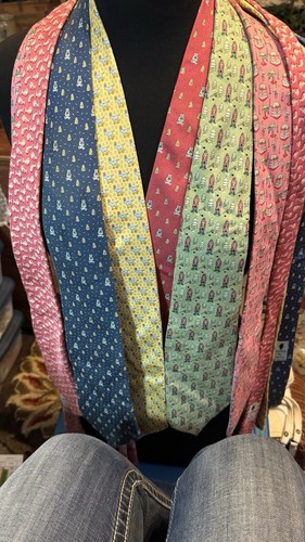 Vineyard Vines Lot of 6 Preppy Ties Novelty Print 100% Silk Neck Tie USA