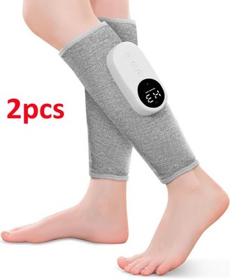 Pair 3-in-1 Leg & Calf Massager Adjustable Compression For Pain Relief, 2 Legs