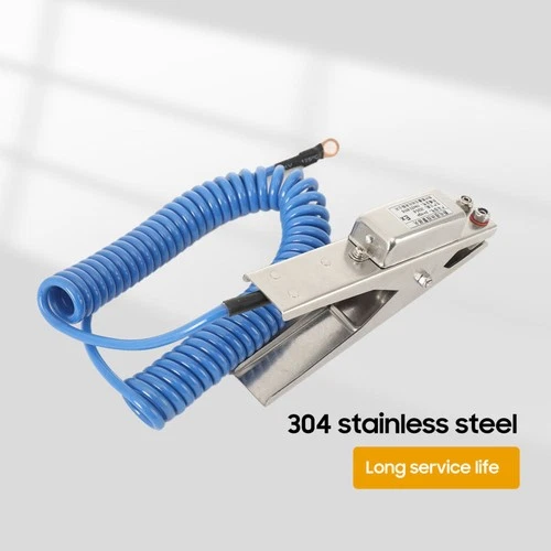 Erdungsklemme mit 5m langem Spiralkabel DE