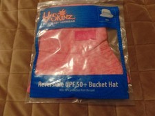 Girl's, UV Skinz, Reversible Bucket Sun Hat, Pink, UPF50, Size 7, New With Tags