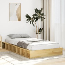 Image of WALPLUS Solid Wood Oak Bed Frame 90x190cm Wooden Bedroom Furniture