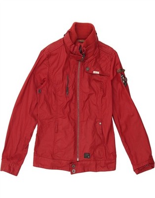 KHUJO Damen Windbreaker Jacke UK 18 XL Rot Baumwolle CI07