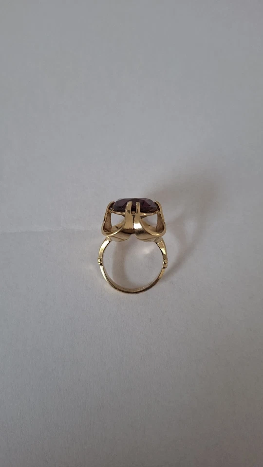 Zeitloser Cocktail Ring 18kt vergoldet mit Amethyst - Bild 3 von 4