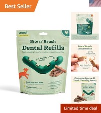 - Bite N' Brush Refills for the Dog Toothbrush Toy - Scrub Plaque and Tartar fro