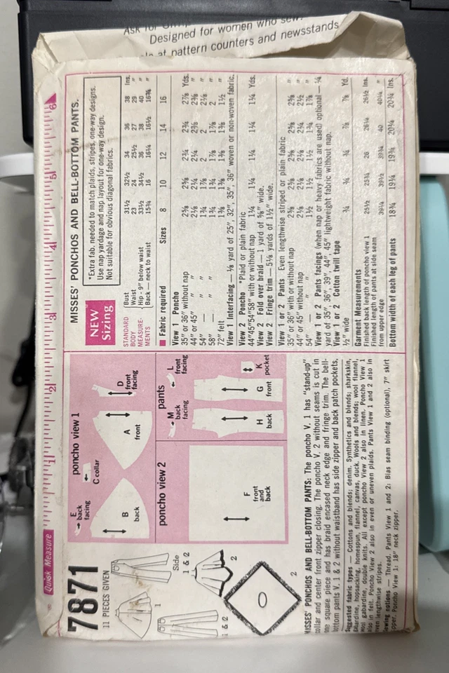 FREE SHIP! 7871 Simplicity Size 10 Sewing Pattern Misses 1960s - Image 2 of 2