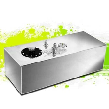 15 GALLON LIGHTWEIGHT POLISHED ALUMINUM GAS FUEL CELL TANK+ SENDER 30"X9"X12"