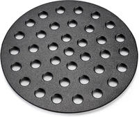 Round Cast Iron Fire Grate BBQ High Heat Charcoal Plate for Large Big Green Egg