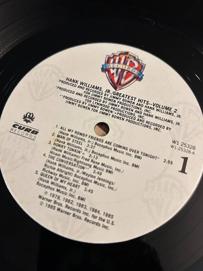 (USED) Vinyl Record LP Hank Williams Jr. Greatest Hits Volume 2 EX/EX - Image 3 of 4