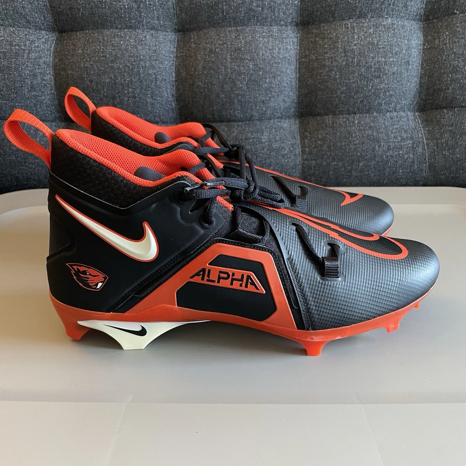Nike Alpha Menace Pro 3 tacchetta da stato calcio Oregon emessa dalla squadra taglia 14 DH3358 001