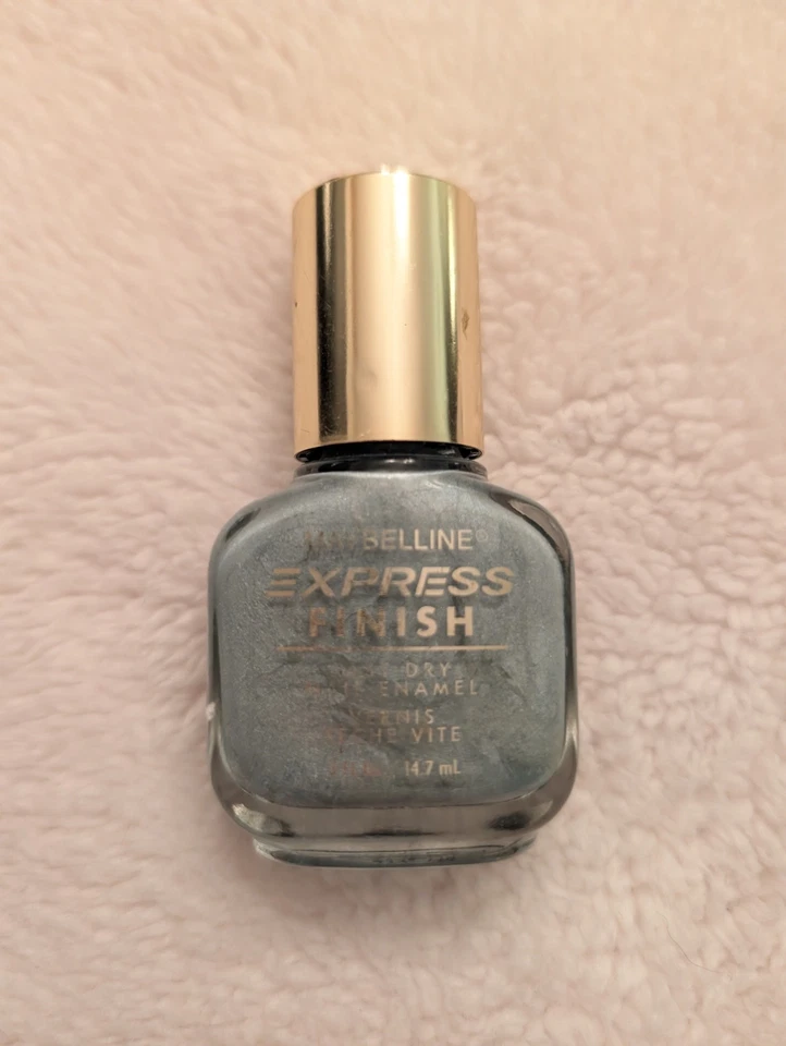Vintage Maybelline Express Finish Fast Dry Nail Polish Pluto Pearl Blue - Image 2 of 4