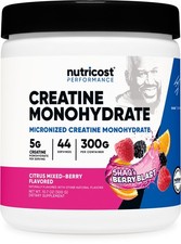 Nutricost Creatine Monohydrate Powder (Shaq's Berry Blast, 300 Gram) - GMO-Free