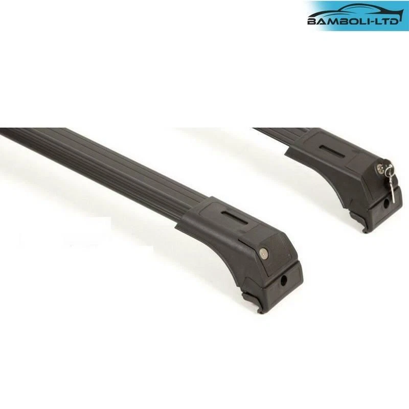 Barras transversales de aluminio portaequipajes superior para bmw x5 2004-2007, juego negro Foto 2 de 3