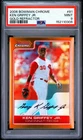 2006 Bowman Chrome Ken Griffey Jr #81 Gold Refractor 11/50 PSA 9 None Higher