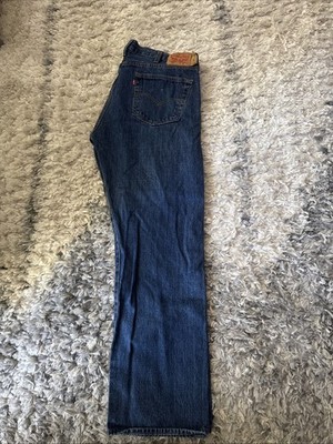 Levi's 501 Men's Jeans Original Fit, Straight Leg, Dark Wash, Button Fly, 38x32