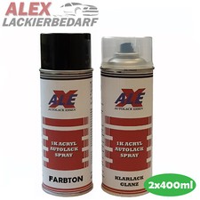 Autolack Spray für Ford Frost Weiß / Frosen White + Klarlack 2x400ml Spraydose