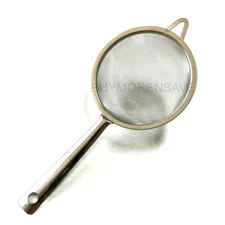 Kitchen Stainless Steel Strainers Fine Mesh Flour Filter Colander Sifter Tea Oil