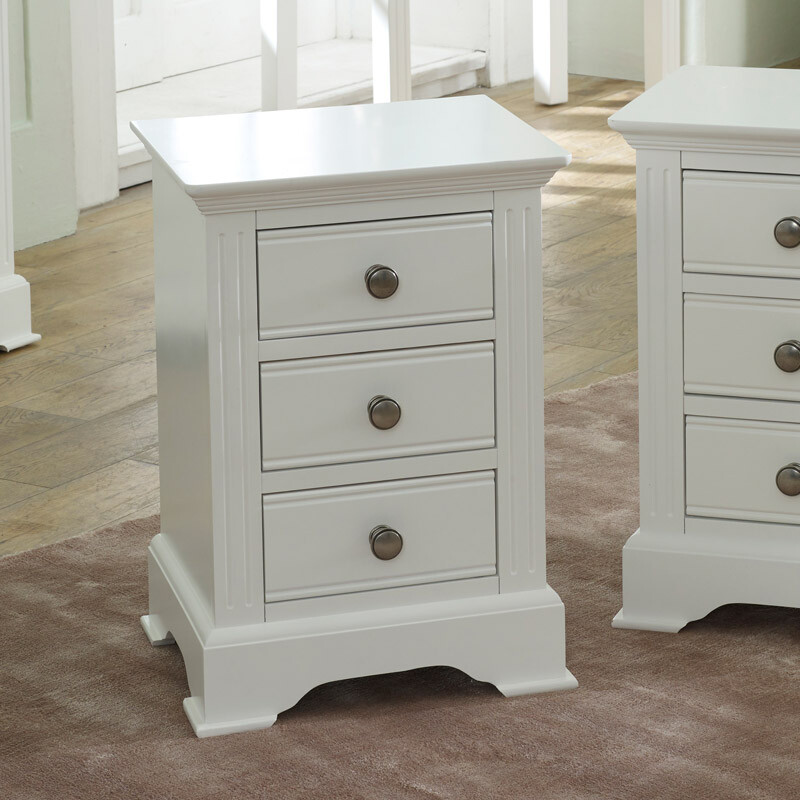 white bedside dresser