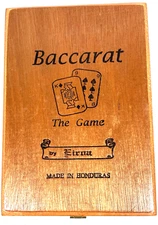 Empty Wood Cigar Box Baccarat The Game By Eiroa Made In Honduras