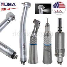 Dental Fiber Optic LED Handpiece Low Speed Straight Contra Angle 4-H Motor UDM