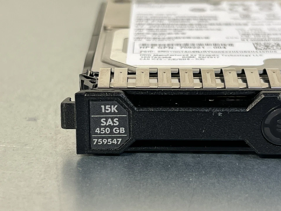 HPE 450GB 15K 12Gb/s SAS 759210-B21 759547-001 2.5 SFF HDD 12G SAS3 G8 G9 G10 SC - Image 2 of 4