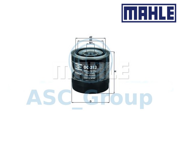 Genuine Mahle SchrauböLfilter Ersatz ÖLfilter OC 313 OC313-image