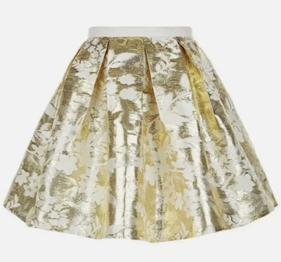 Monsoon Mädchen Gold Valantina Folie formell elastische Taille Rock 10-11 Jahre 
