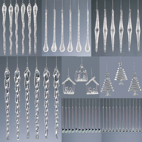 Premier Christmas Tree Glass Decorations - Choose Design