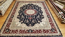 9' x 12' Hand Knotted 280 KPSI Masterpiece  Wool & Silk Oriental Area Rug