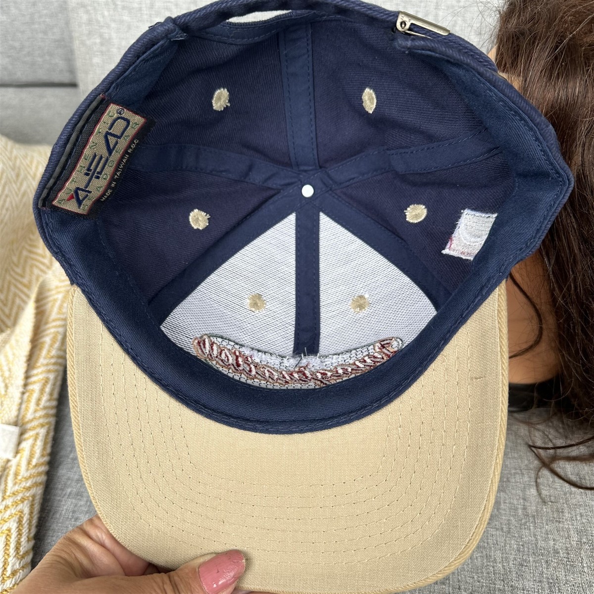 Carnival Cruise Imagination Cap Hat Fun Ship HeadGear Blue Tan Embroidered View 6