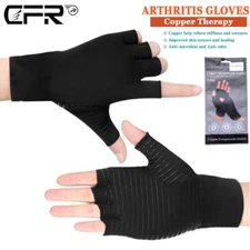 Copper Arthritis Gloves Compression Sleeve Brace Sport Work Hand Pain Relief US