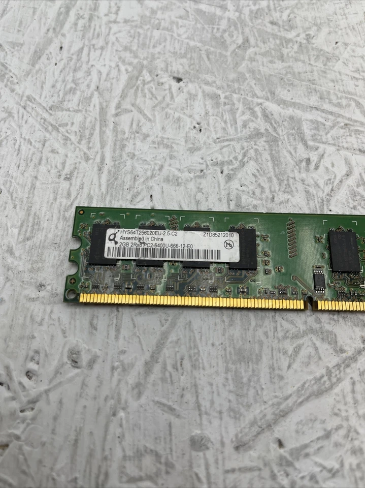 Qimonda HYS64T256020EU-2.5-C2 2GB 2RX8-6400U-666-12-E0 DDR2 800MHZ 240Pin CL6 - Image 2 of 3