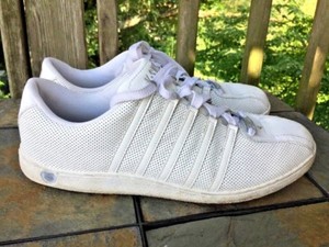 all white k swiss sneakers