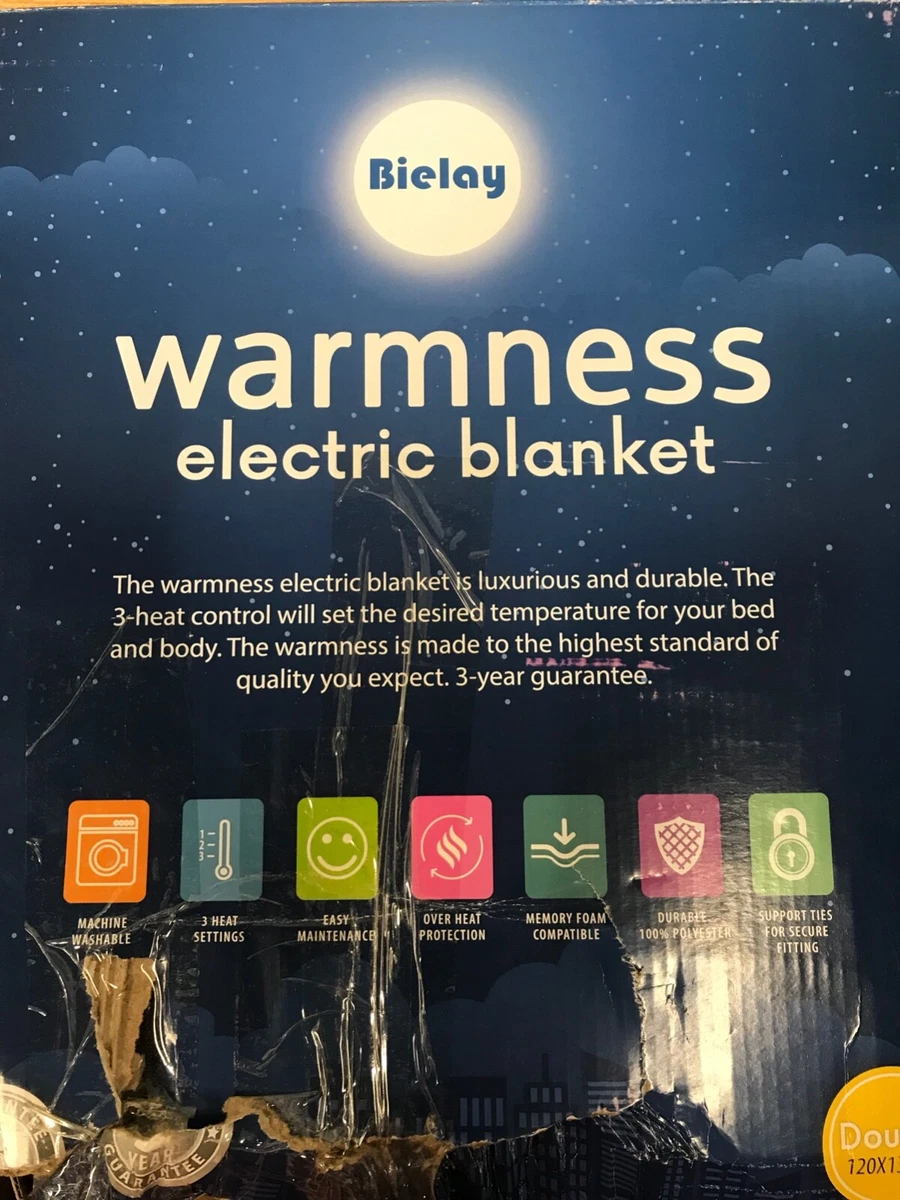 Bielay, Warmness, Electric Blanket Double, White | eBay