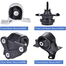 4Pcs Engine Motor & AUTO Transmission Mount Set for Honda Civic 1.7L 2001-2005