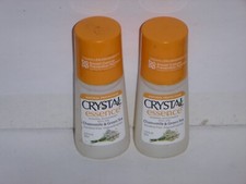  2 pack Crystal Deodorant Essence Roll-On 2.25oz Chamomile/Green Tea