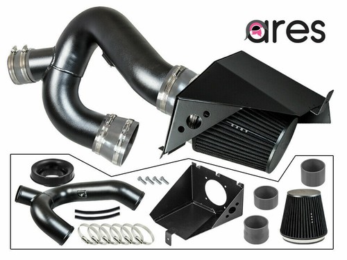 Black & Silver Cold Air Intake Kit With Heat Shield For 2004-2008 Ford F-150 5.4L V8