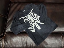 OSHKOSH B'GOSH BOY'S SKELETON ON T-SHIRT LONG SLEEVE SIZE 5T Halloween Bag159