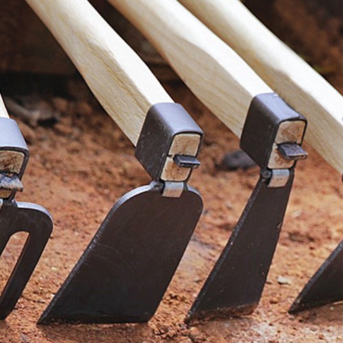 Wood Handle Hand Rake Practical Hand Tool Hoe Garden Tool Gardening Home Farm - Afbeelding 12 van 12