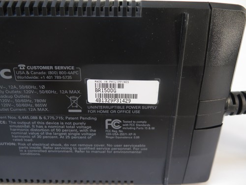 APC Back-UPS Pro 1500VA 865W 120V 10-Outlet UPS BR1500G - No Batteries - Picture 7 of 8